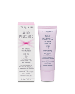 Crema facial CC cream Acido Hialuronico tono caramelo