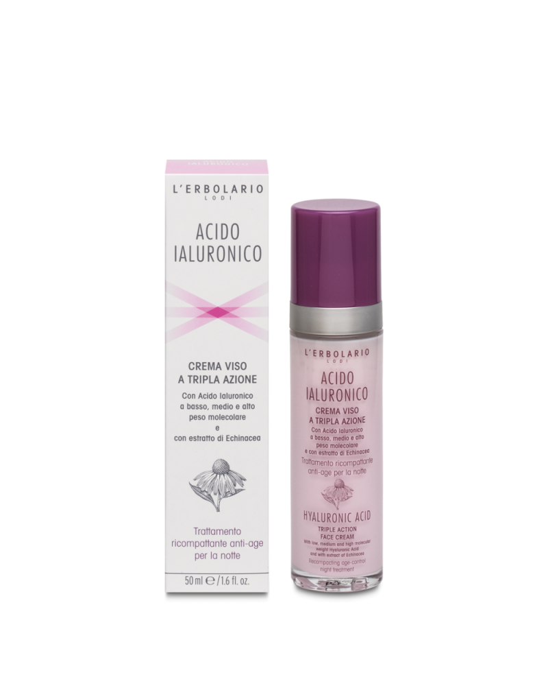 Crema facial de noche con acido Hialuronico