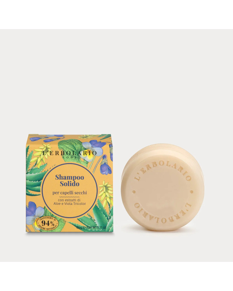 Shampoo solido para cabello seco